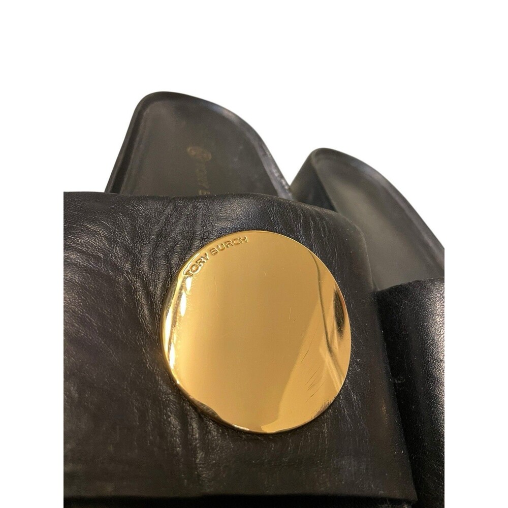 Tory Burch Patos Platform Black Slide Sandals Women’s Size 10.5 Luxury Designer - Picture 8 of 12
